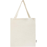 Madras 140 g/m² GRS recycled cotton gusset tote bag 3