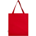 Madras 140 g/m² GRS recycled cotton gusset tote bag 4