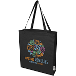 Madras 140 g/m² GRS recycled cotton gusset tote bag 2