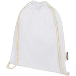 Oregon 140 g/m² GRS recycled cotton drawstring bag 1
