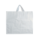 Matte laminated 120 g/m2 pp shopping bag with gusset and short ribbon handles 2