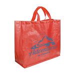 Matte laminated 120 g/m2 pp shopping bag with gusset and short ribbon handles 3