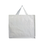 Laminated 120 g/m2 pp shopping bag with gusset and long ribbon handles 2