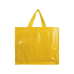 Laminated 120 g/m2 pp shopping bag with gusset and long ribbon handles 2