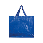 Laminated 120 g/m2 pp shopping bag with gusset and long ribbon handles 2