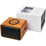 Wooden speaker with wireless charging pad 1
