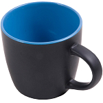 Ceramic black mug with interior colored (box) (0.35 l) 1