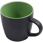Ceramic black mug with interior colored (box) (0.35 l) 1