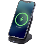 Loop 15W dual coil RCS recycled plastic wireless charging stand 1