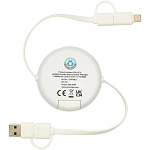 Chechia 5-in-1 recycled plastic 100 cm retractable data sync and 45W fast charge cable 4