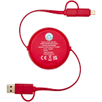 Alasia 5-in-1 100 cm recycled plastic and aluminium retractable data sync and 45W fast charge cable 4