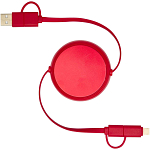 Alasia 5-in-1 100 cm recycled plastic and aluminium retractable data sync and 45W fast charge cable 3
