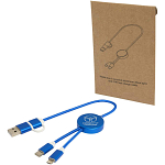 Alasia 5-in-1 recycled aluminium and plastic 30 cm data sync and 27W fast charge cable 2