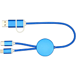 Alasia 5-in-1 recycled aluminium and plastic 30 cm data sync and 27W fast charge cable 3