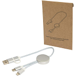 Alasia 5-in-1 recycled aluminium and plastic 30 cm data sync and 27W fast charge cable 1