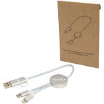 Alasia 5-in-1 recycled aluminium and plastic 30 cm data sync and 27W fast charge cable 2