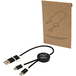 Alasia 5-in-1 recycled aluminium and plastic 30 cm data sync and 27W fast charge cable 2