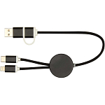 Alasia 5-in-1 recycled aluminium and plastic 30 cm data sync and 27W fast charge cable 3