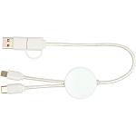 Citala 5-in-1 recycled plastic 30 cm data sync and 27W fast charge cable 3