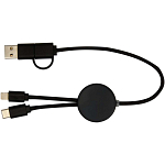 Citala 5-in-1 recycled plastic 30 cm data sync and 27W fast charge cable 3