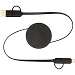 Citala 5-in-1 recycled plastic 90 cm retractable data sync and 40W fast charge cable 4