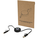 Citala 5-in-1 recycled plastic 90 cm retractable data sync and 40W fast charge cable 2