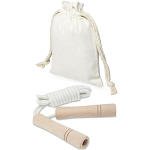 Denise wooden skipping rope in cotton pouch 1
