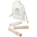 Denise wooden skipping rope in cotton pouch 2