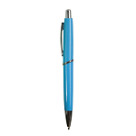 Abs plastic snap pen with coloured barrel and metal clip, jumbo refill 2