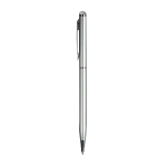 Twist pen with metal clip and barrel, and matching touchscreen rubber tip 2