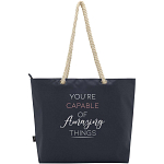 Panama GRS recycled beach cooler tote bag with cord handles 23L 2