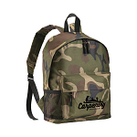 600d polyester 3-pocket camouflage backpack (one mesh side pocket). adjustable shoulder 3