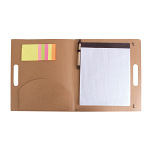 Recycled-paper notepad carrying file with sticky notes and cardboard pen, ruled notepad 2