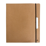 Recycled-paper notepad carrying file with sticky notes and cardboard pen, ruled notepad 1