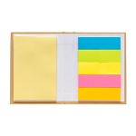 Small cardboard notebook containing sticky notes 2