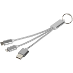 Metal 3-in-1 charging cable with keychain 1