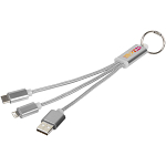 Metal 3-in-1 charging cable with keychain 2