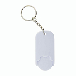 Plastic key ring with shopping trolley token 2