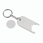 Plastic key ring with shopping trolley token 3