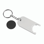 Plastic key ring with shopping trolley token 3