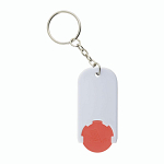 Plastic key ring with shopping trolley token 2