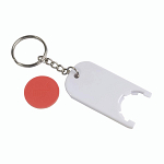 Plastic key ring with shopping trolley token 3