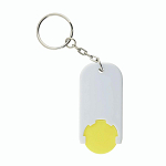 Plastic key ring with shopping trolley token 2