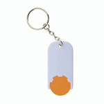 Plastic key ring with shopping trolley token 2