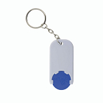 Plastic key ring with shopping trolley token 2