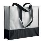 80 g/m2 non-woven fabric shopping bag with gusset and long handles 1