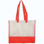 80 g/m2 non-woven fabric shopping bag with gusset and long handles 2