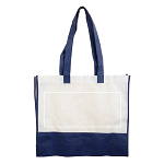 80 g/m2 non-woven fabric shopping bag with gusset and long handles 3