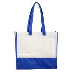 80 g/m2 non-woven fabric shopping bag with gusset and long handles 3