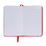Pvc notebook with coloured elastic, ruled sheets (80 pages), satin bookmark 2